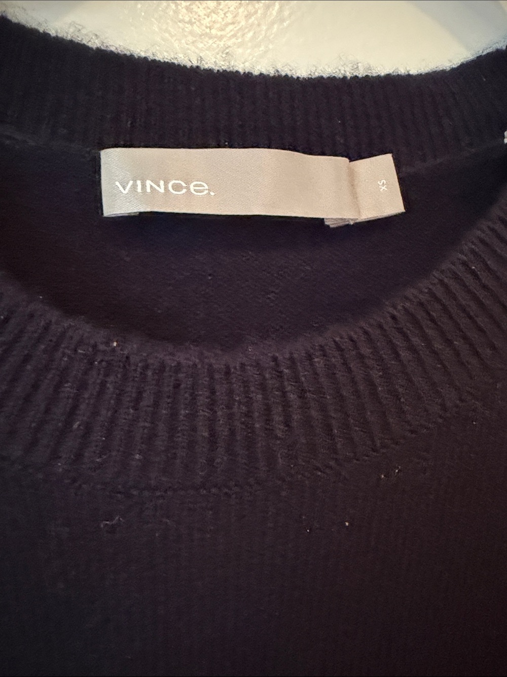 Vince Cashmere Crewneck Sweater in Black - Picture 2 of 5